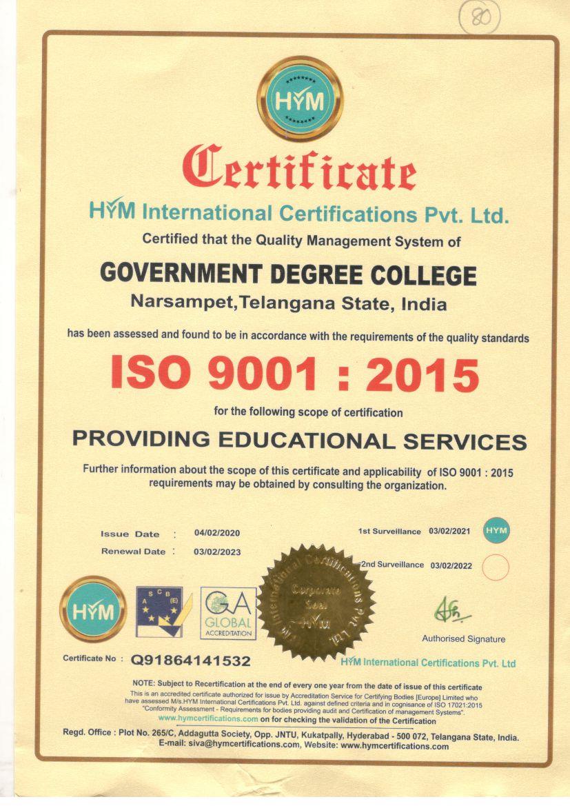 ISO CERTIFICATION 