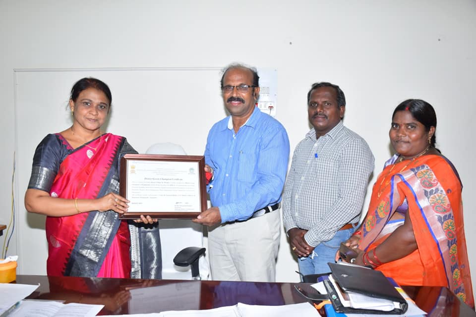 Green Champion Award Received From District Collector