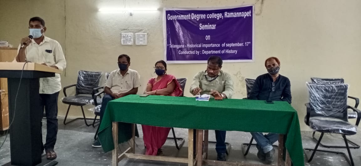 Seminar conducted by Department of history on - 