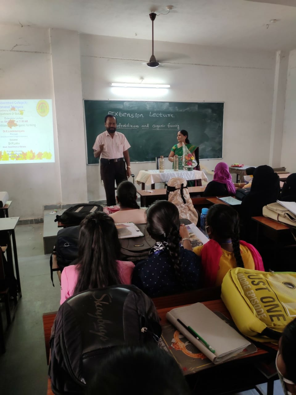 Botany 
Extension Lecture on Biofertilizers and Organic Farming
on 4th March 2021
