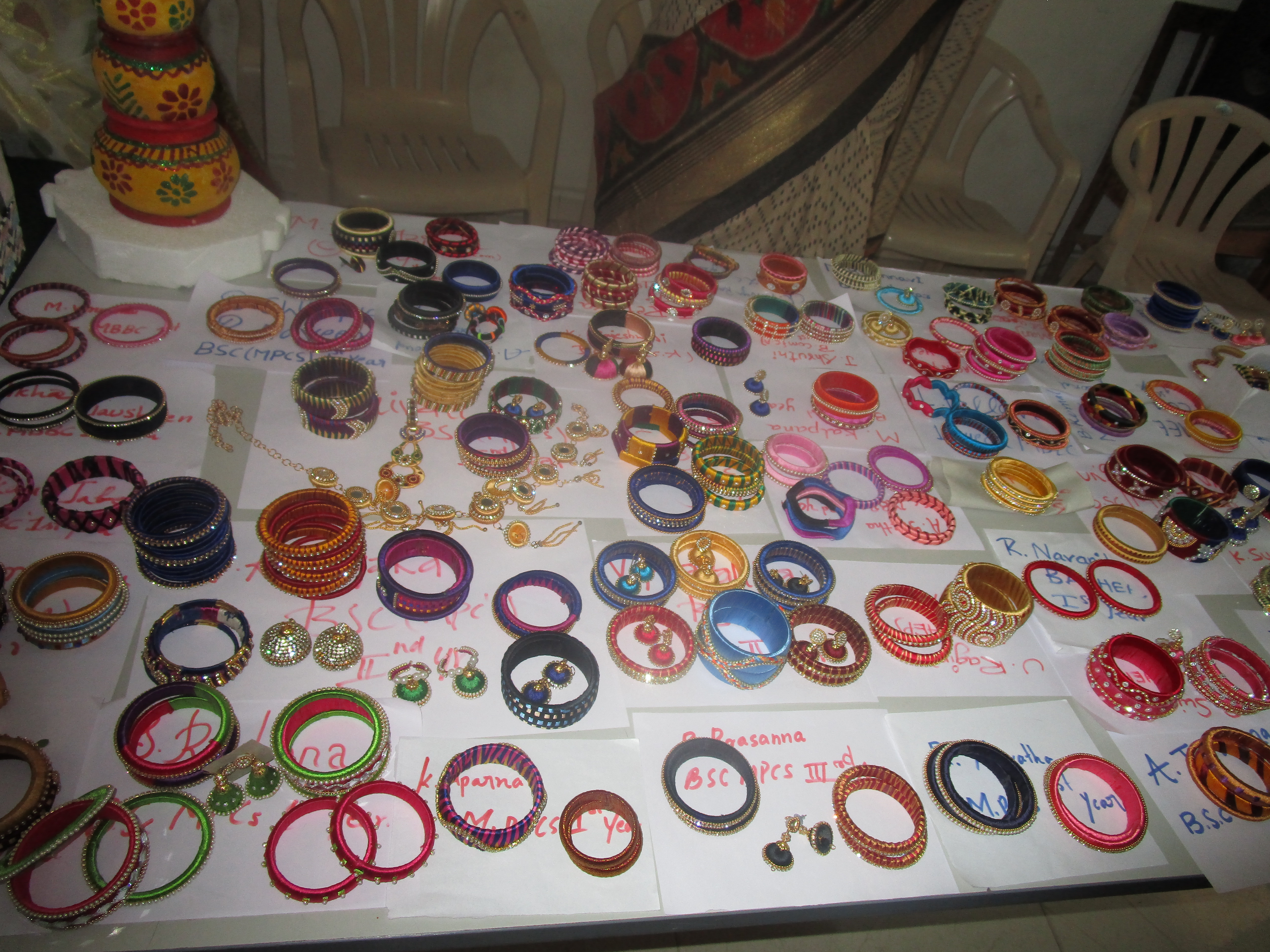 Bangles, Artificial jewelry, Pot painting 