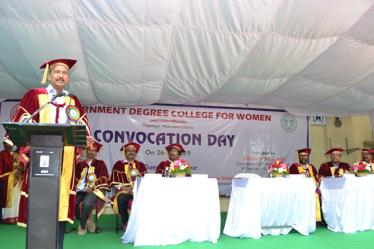 Convocation of GDCW Begumpet Autonomous on 26.11.2019 